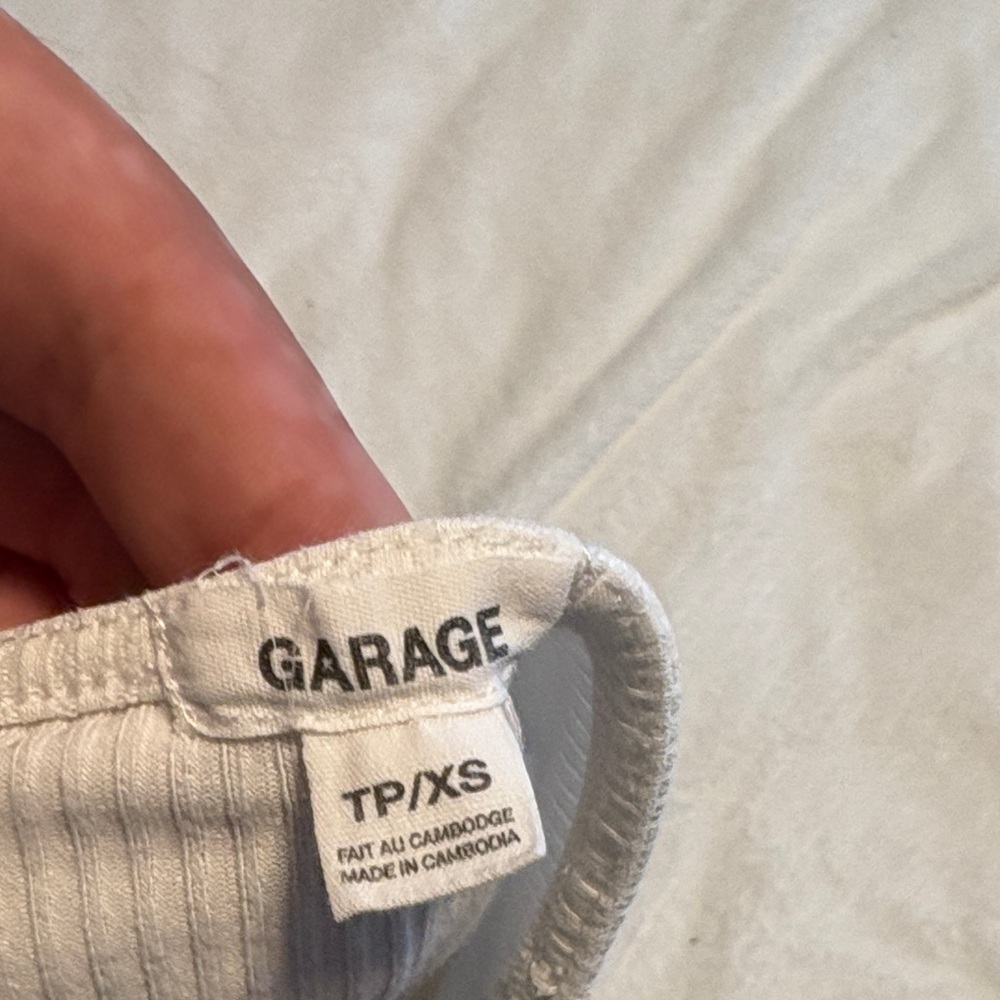 Garage Cream Ribbed Camisole - Picture 2 of 3